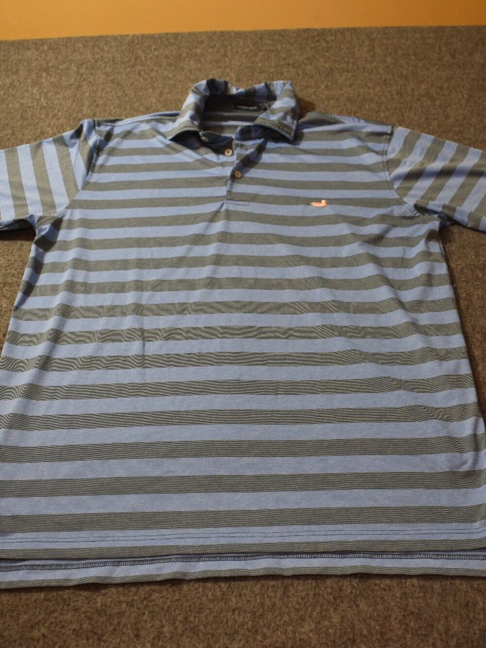 Southern Marsh Shirt Mens medium Performance Polo Golf Stretch Stripe tennis